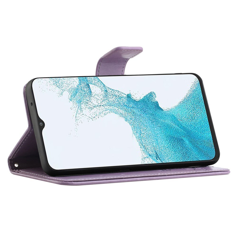 Læderetui Sommerfugle Samsung Galaxy A23 Lilla