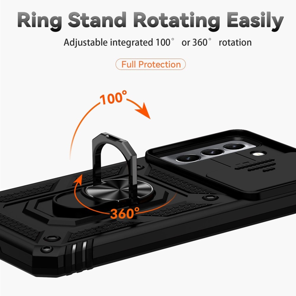 Hybridcover Ring+Camera Protection Samsung Galaxy S22 svart