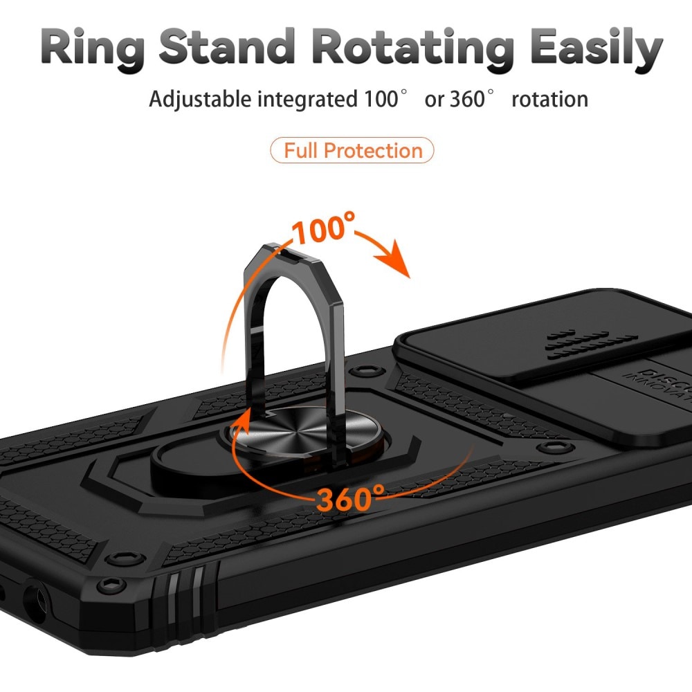 Hybridcover Tech Ring+Kamerabeskyttelse Samsung Galaxy A52/A52s sort