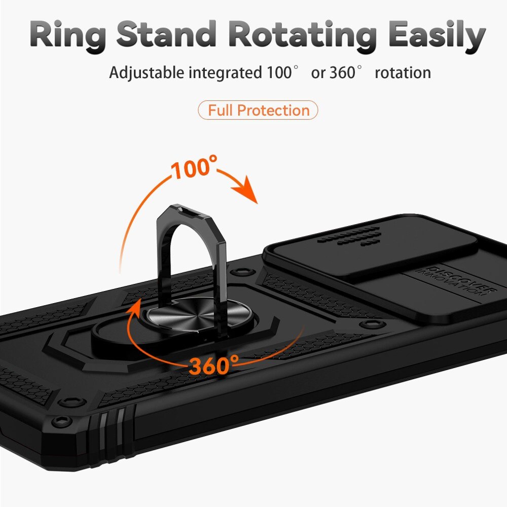 Hybridcover Tech Ring+Kamerabeskyttelse Samsung Galaxy S20 FE sort