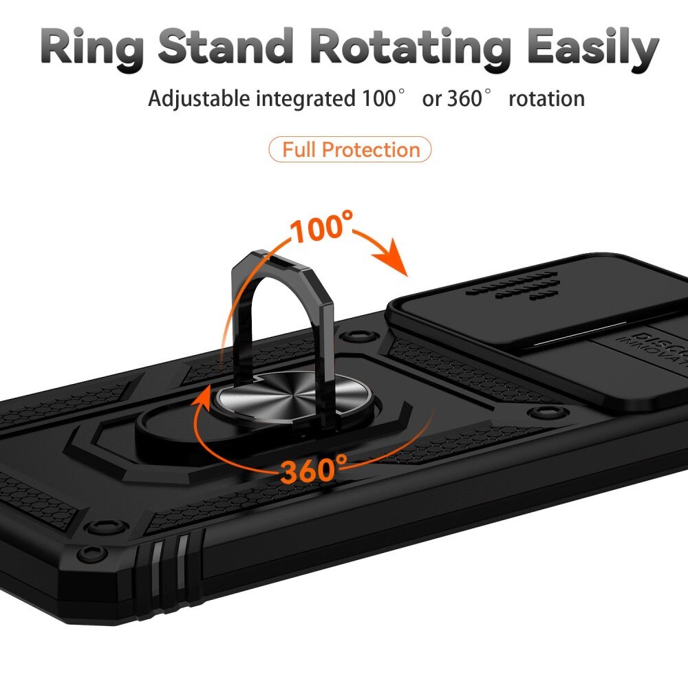 Hybridcover Ring + Kamerabeskyttelse Samsung Galaxy A23 Sort