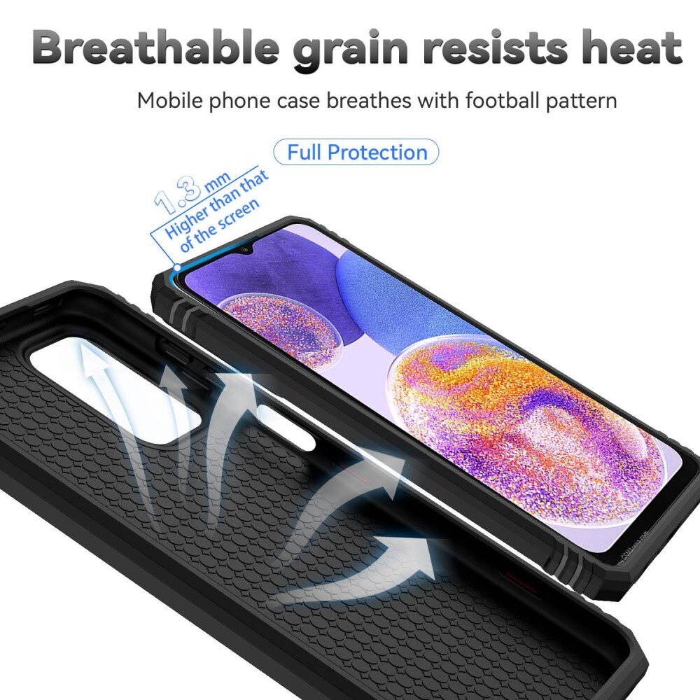 Hybridcover Ring + Kamerabeskyttelse Samsung Galaxy A23 Sort