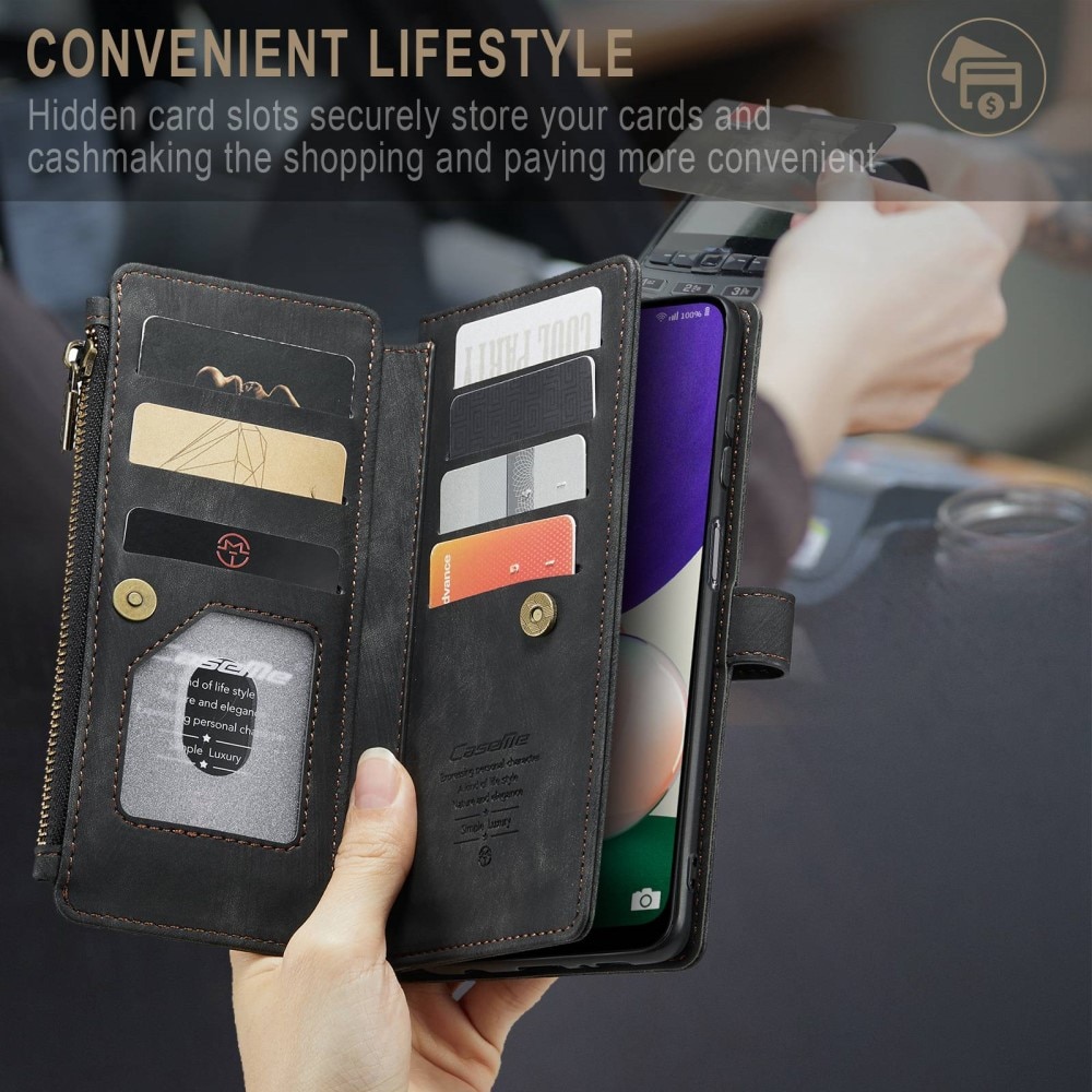 Zipper Wallet Samsung Galaxy A22 5G Sort