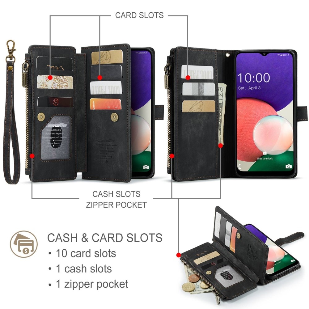 Zipper Wallet Samsung Galaxy A22 5G Sort