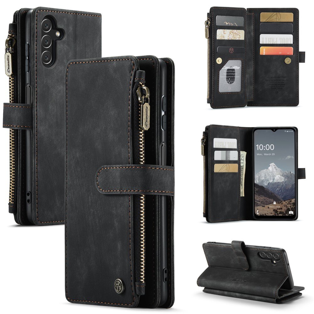 Zipper Wallet Samsung Galaxy A04s Sort