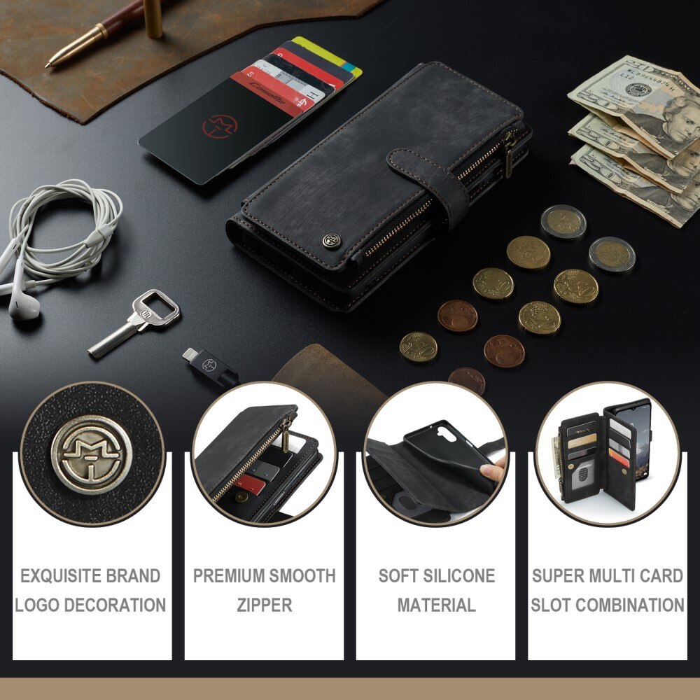 Zipper Wallet Samsung Galaxy A04s Sort