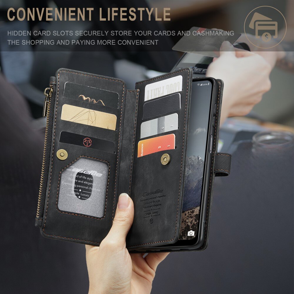 Zipper Wallet Samsung Galaxy A04s Sort