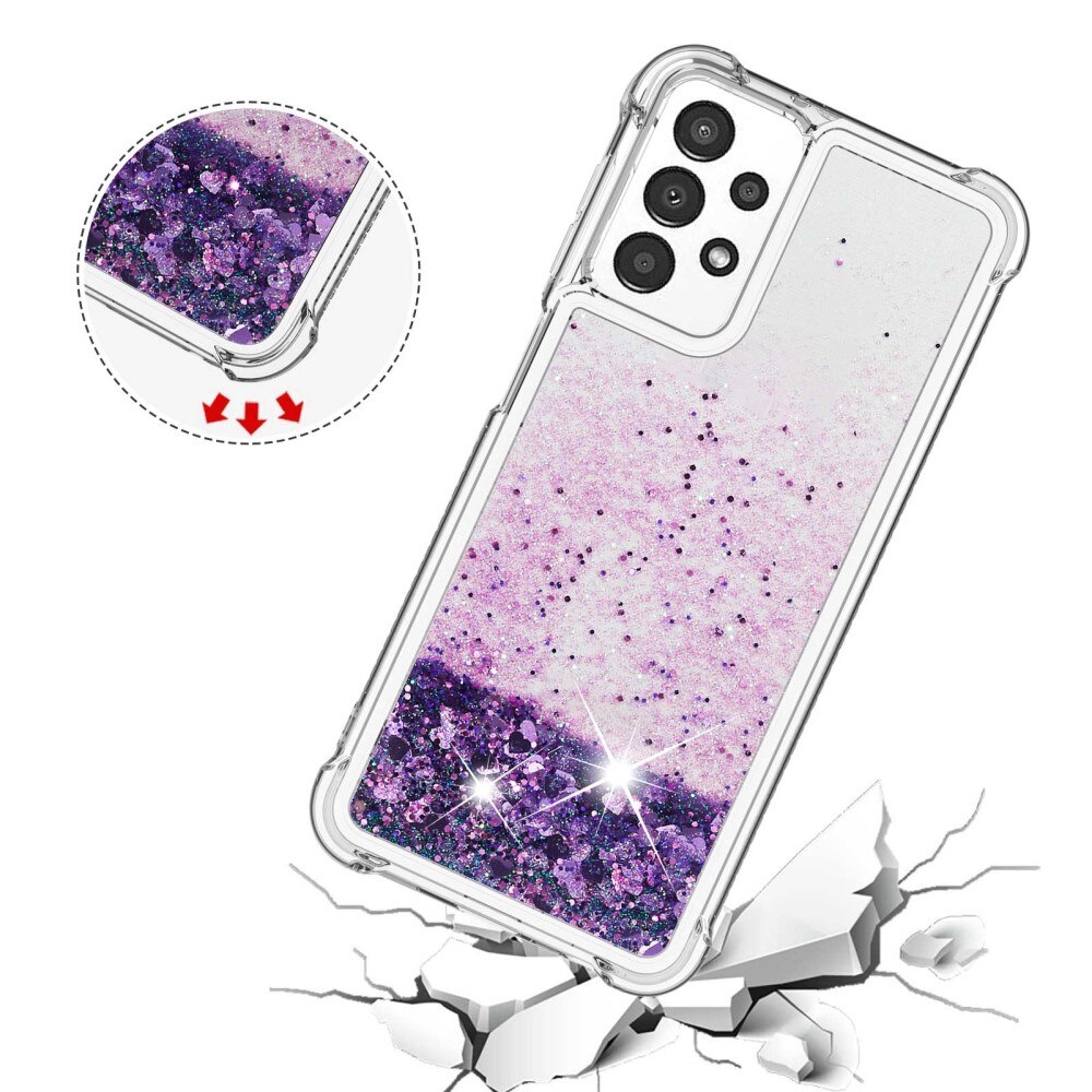 Glitter Powder TPU Case Samsung Galaxy A13 lila