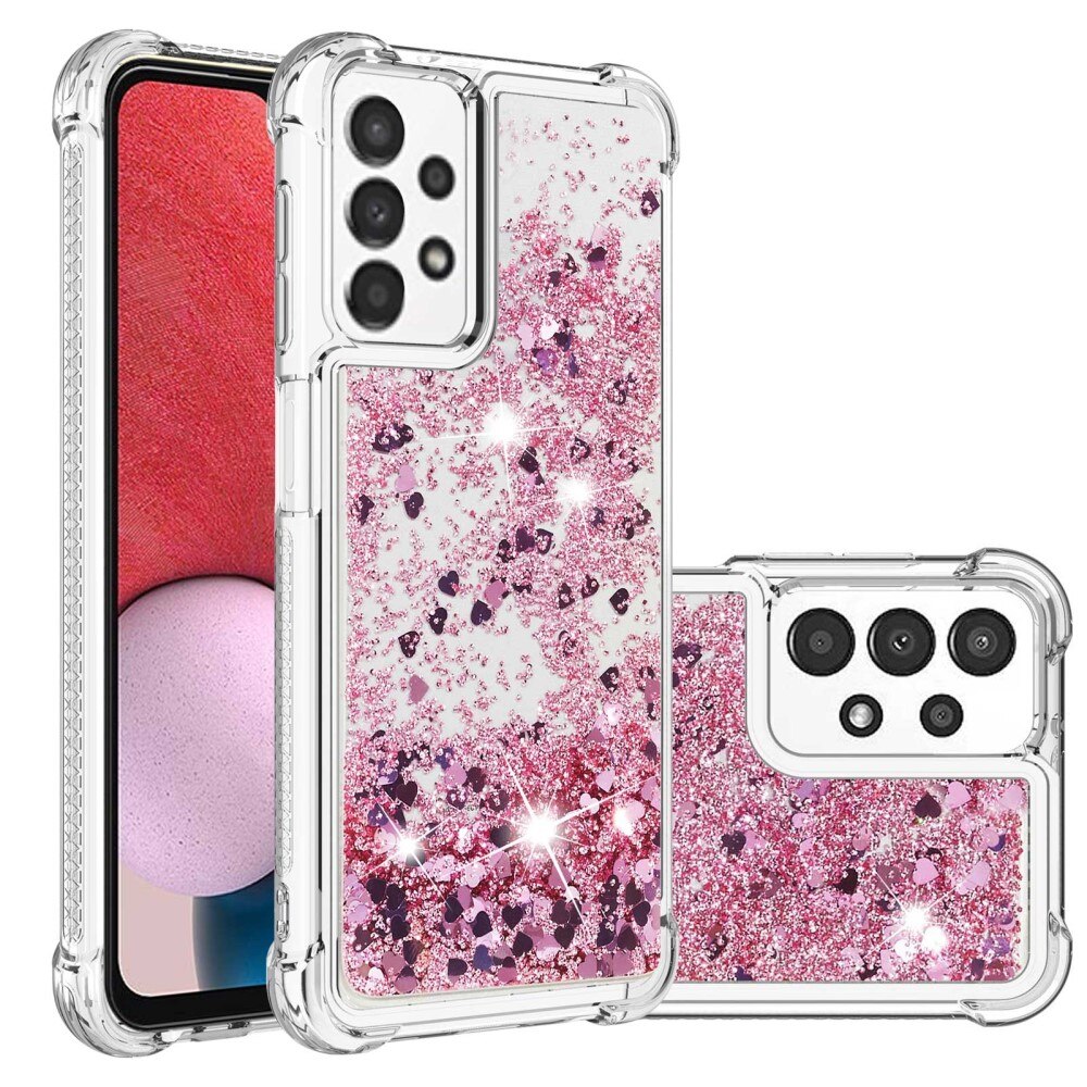 Glitter Powder TPU Case Samsung Galaxy A13 lyserød