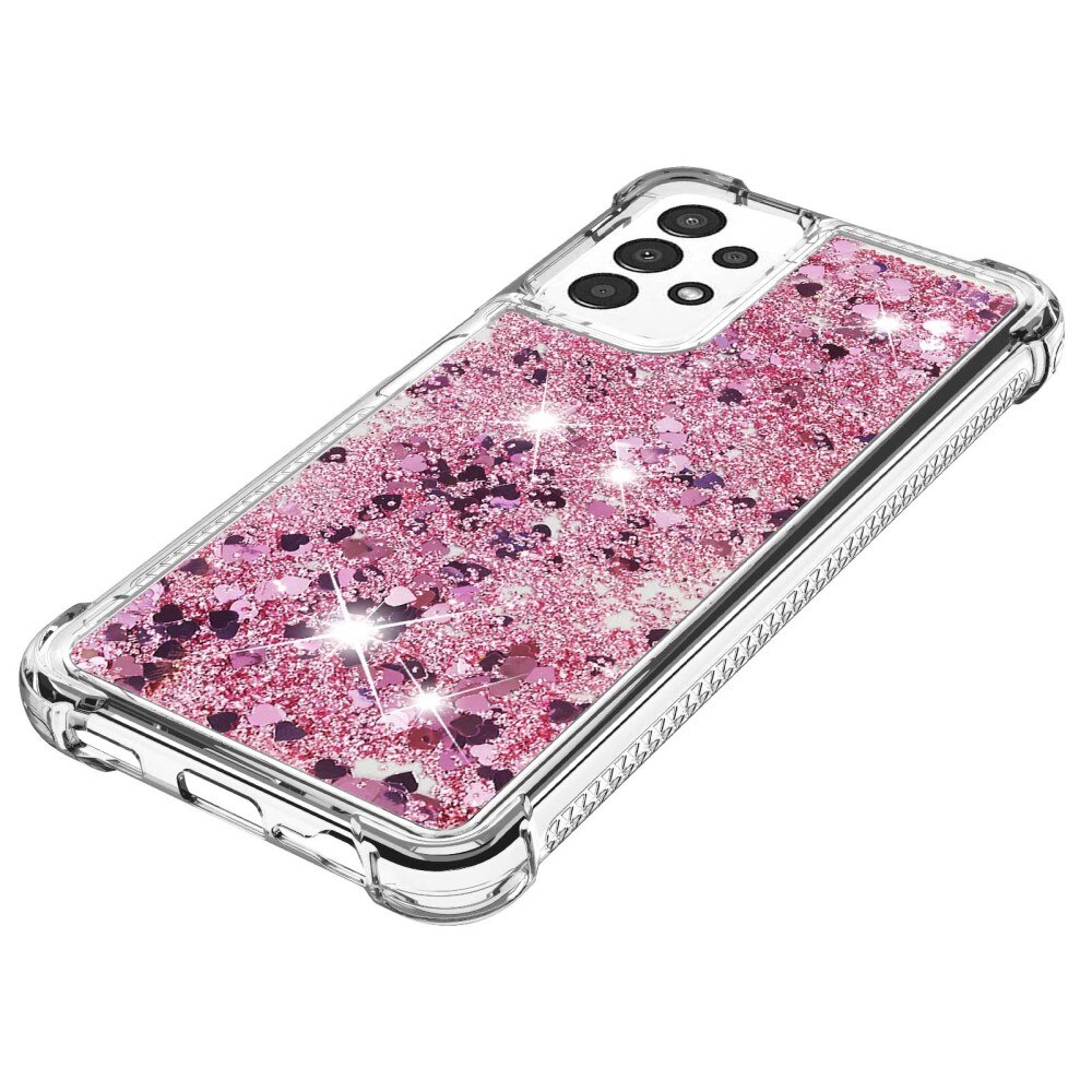 Glitter Powder TPU Case Samsung Galaxy A13 lyserød