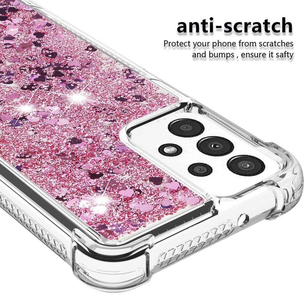 Glitter Powder TPU Case Samsung Galaxy A13 lyserød