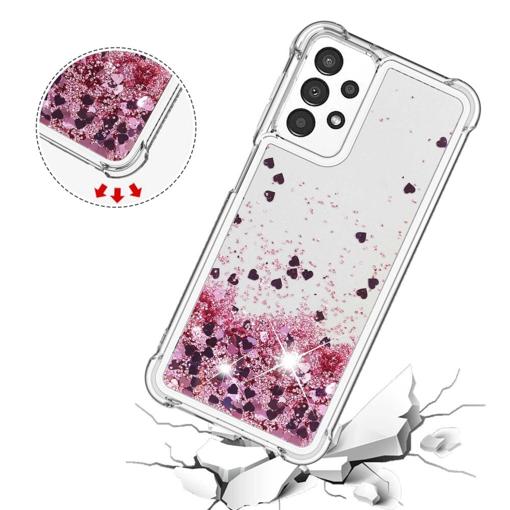 Glitter Powder TPU Case Samsung Galaxy A13 lyserød