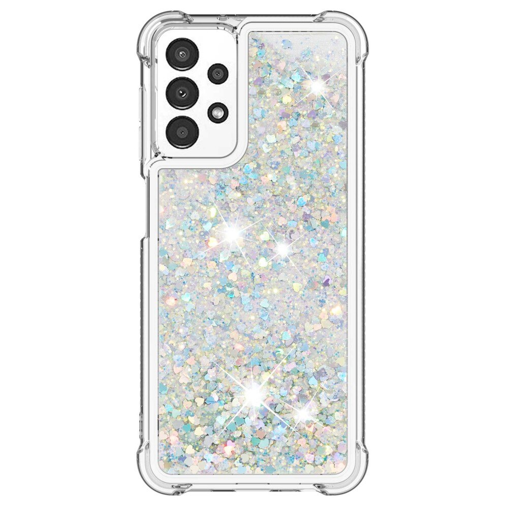Glitter Powder TPU Case Samsung Galaxy A13 sølv