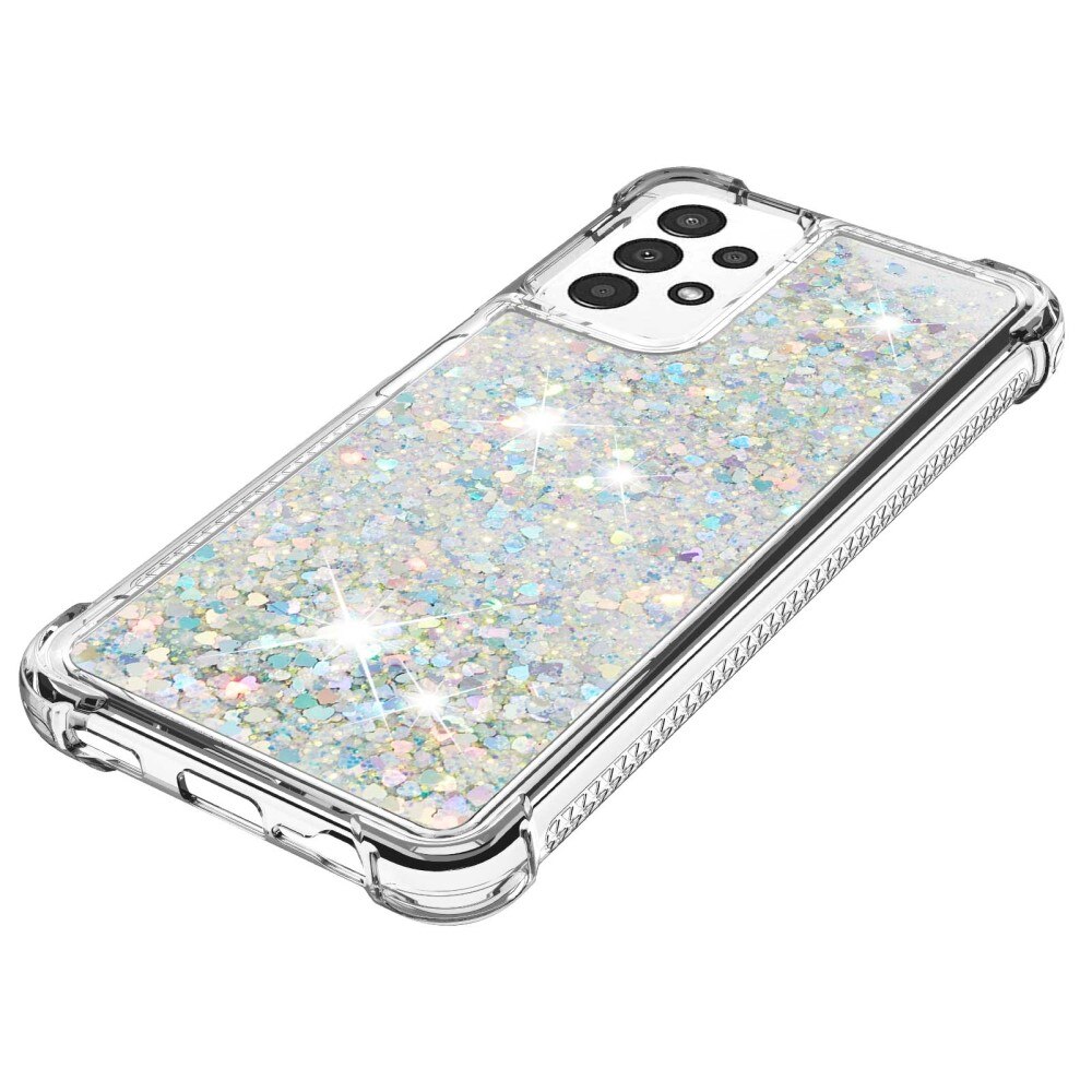 Glitter Powder TPU Case Samsung Galaxy A13 sølv