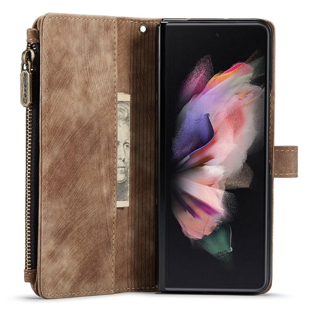 Zipper Wallet Samsung Galaxy Z Fold 3 brun