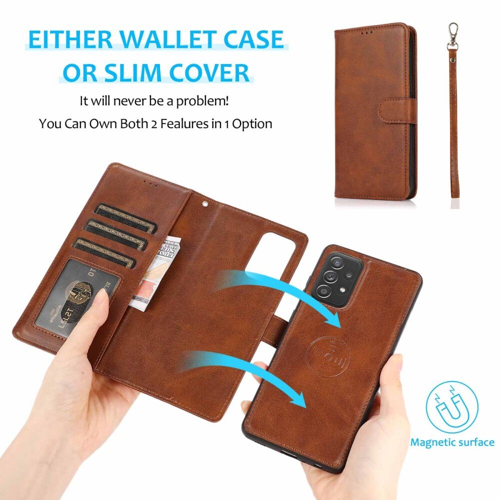 Magnetisk Wallet Samsung Galaxy A53 brun