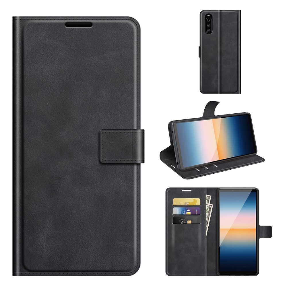 Leather Wallet Sony Xperia 10 III Black