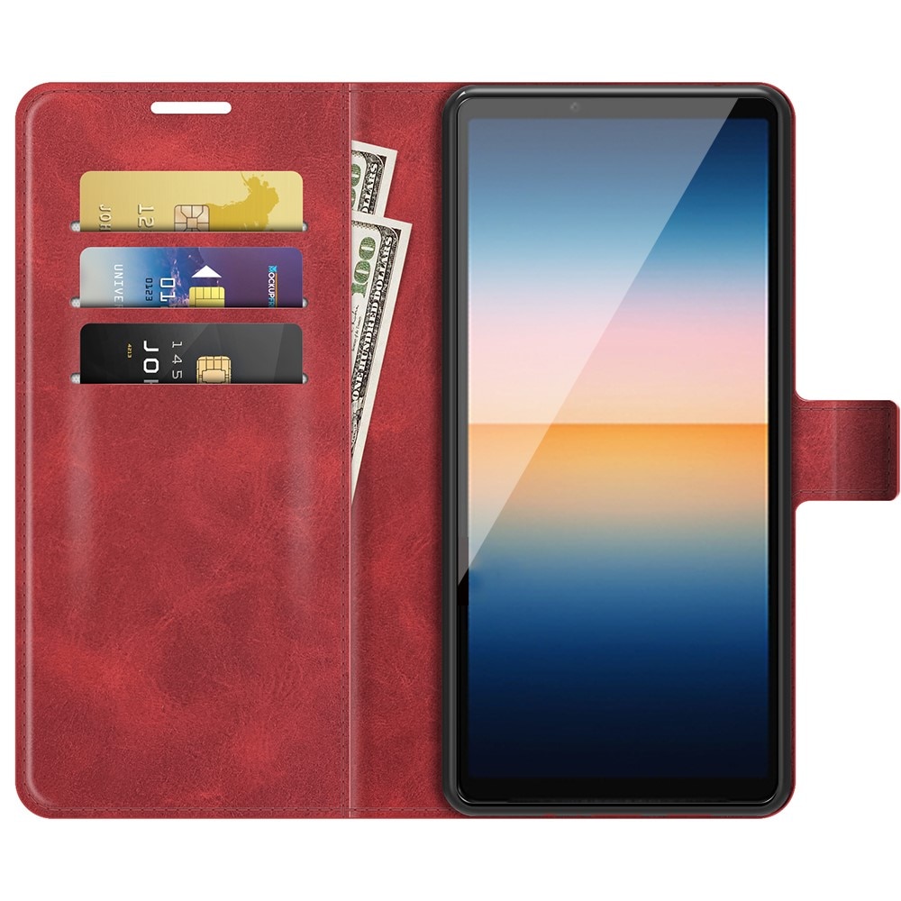 Leather Wallet Sony Xperia 10 III Red