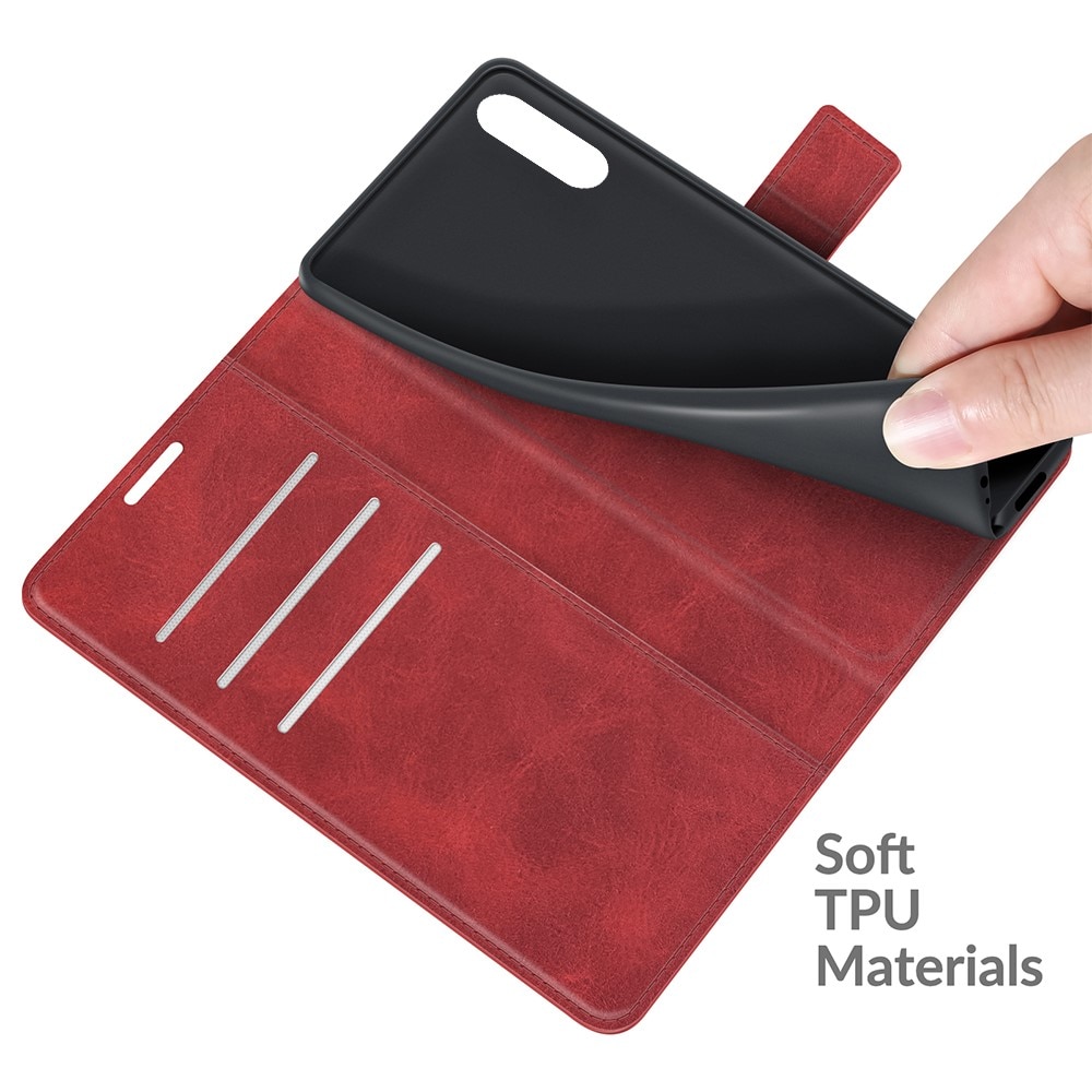 Leather Wallet Sony Xperia 10 III Red