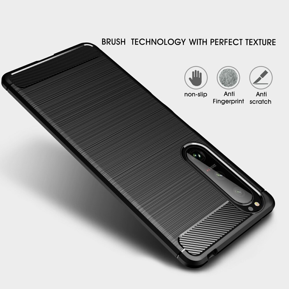 Sony Xperia 5 III Cover TPU Brushed Sort