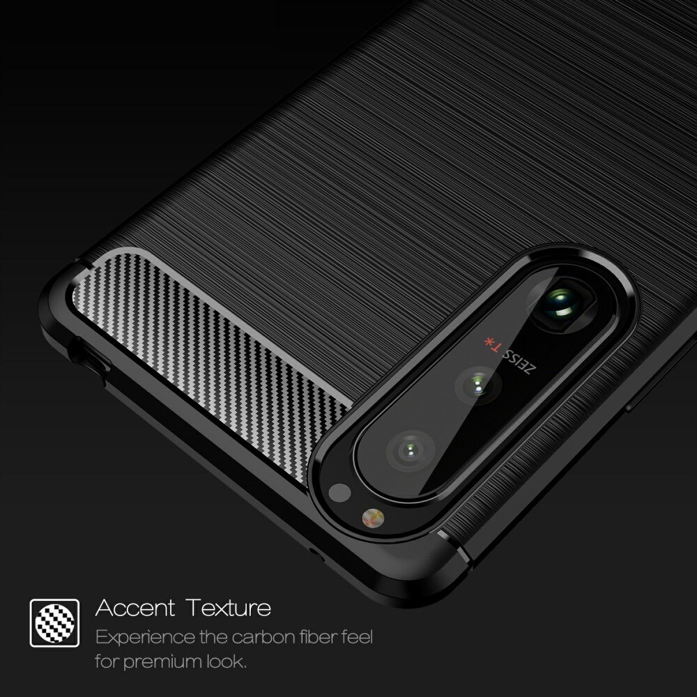 Sony Xperia 5 III Cover TPU Brushed Sort