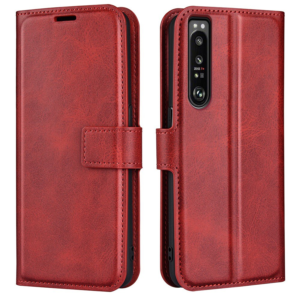 Leather Wallet Sony Xperia 1 IV Red