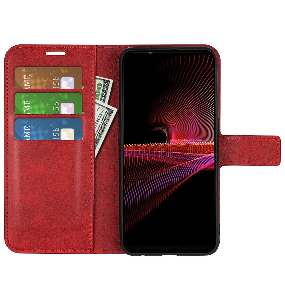 Leather Wallet Sony Xperia 1 IV Red
