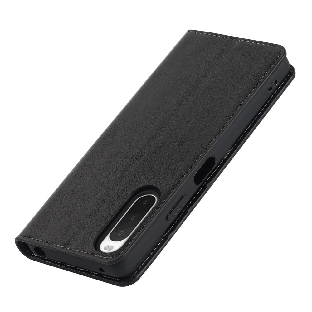 Mobiltaske Ægte Læder Sony Xperia 10 IV sort