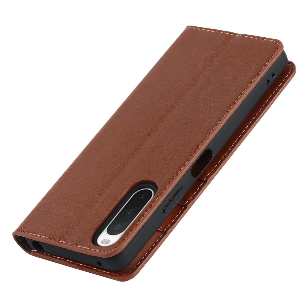 Mobiltaske Ægte Læder Sony Xperia 10 IV brun