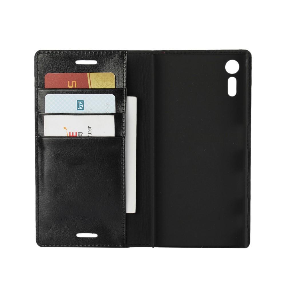 Mobiltaske Ægte Læder Sony Xperia XZ/XZs Sort