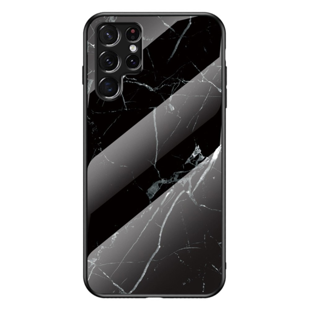 Cover Hærdet Glas Samsung Galaxy S22 Ultra sort marmor