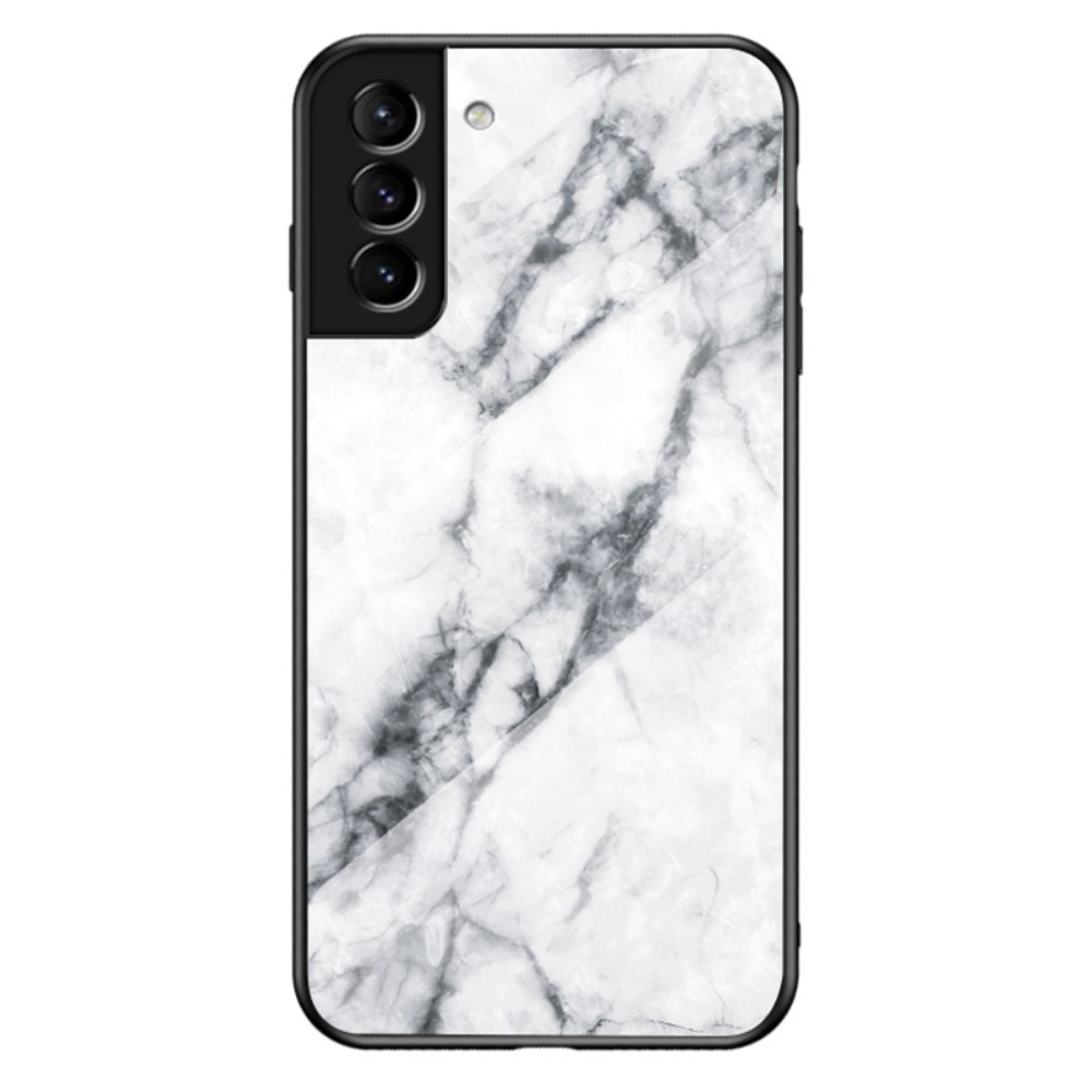 Cover Hærdet Glas Samsung Galaxy S22 hvid marmor