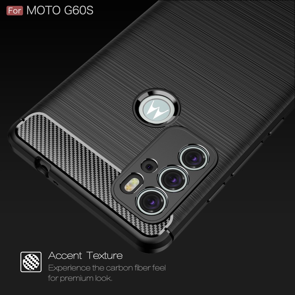 Brushed TPU Cover Motorola Moto G60s Black