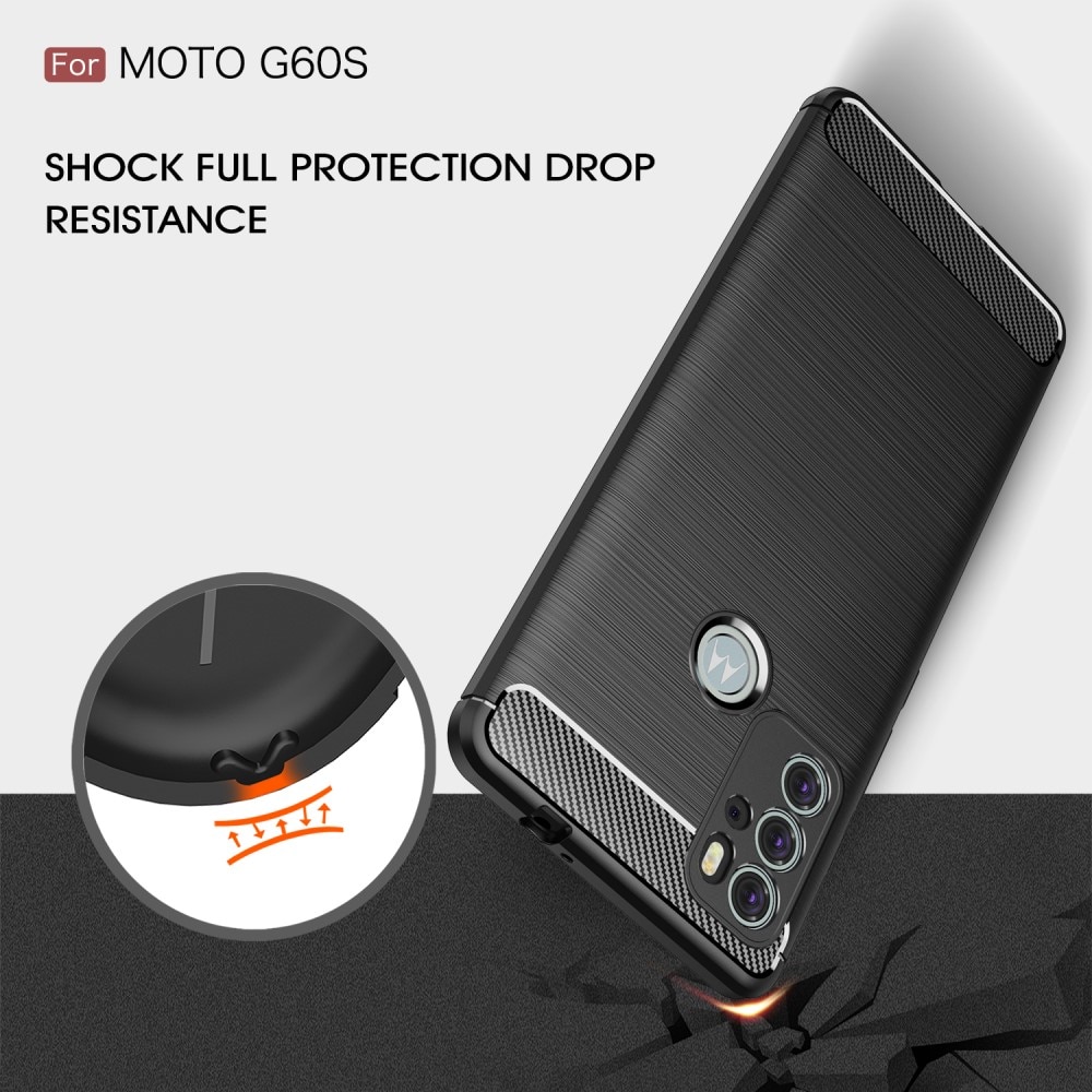 Brushed TPU Cover Motorola Moto G60s Black