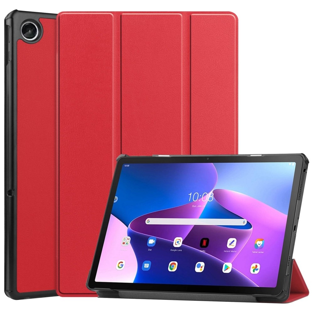 Etui Tri-fold Lenovo Tab M10 Plus (3rd gen) rød