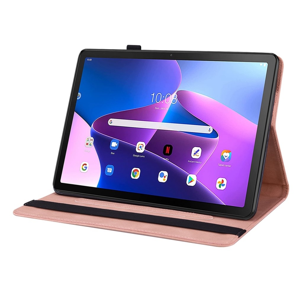 Læderetui Sommerfugle  Lenovo Tab M10 Plus (3rd gen) Lyserød