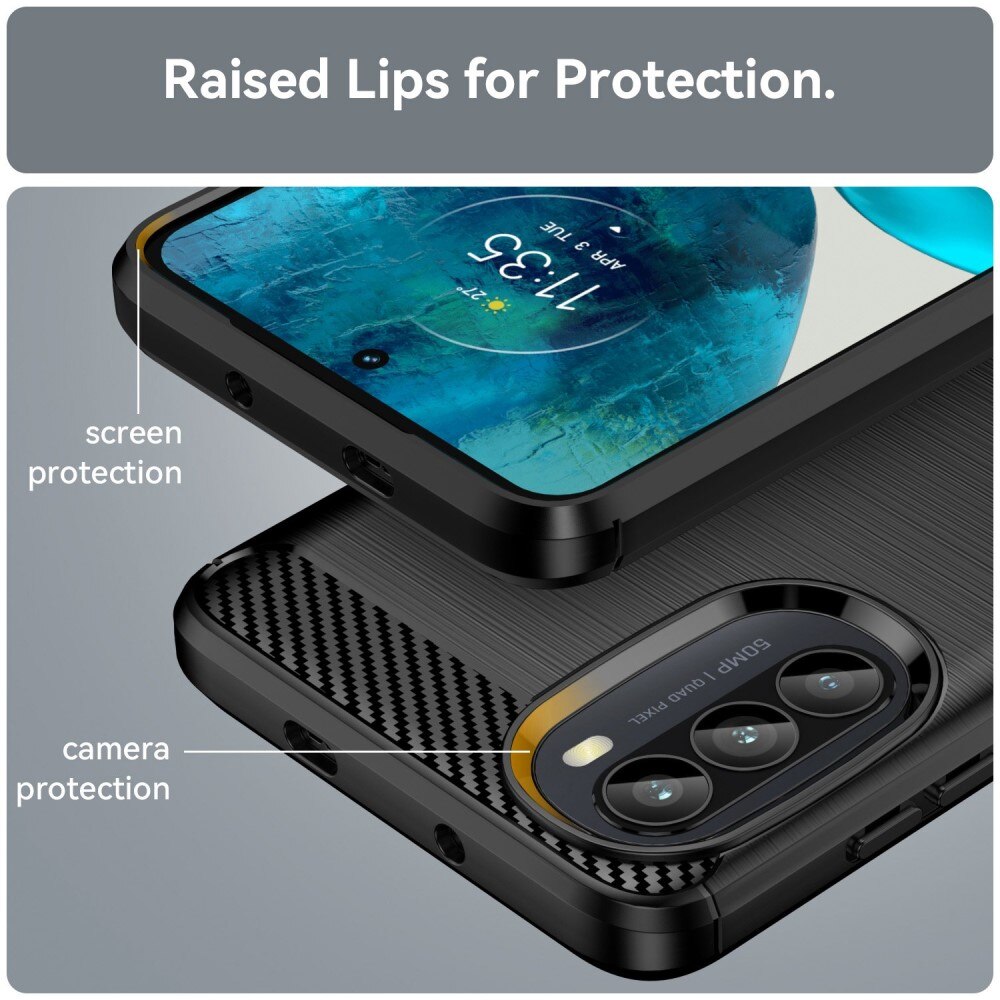 Motorola Moto G52 Cover TPU Brushed Sort
