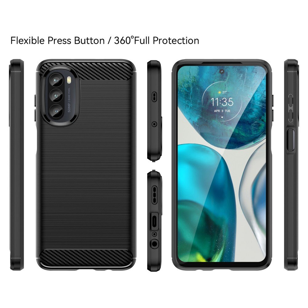 Motorola Moto G52 Cover TPU Brushed Sort