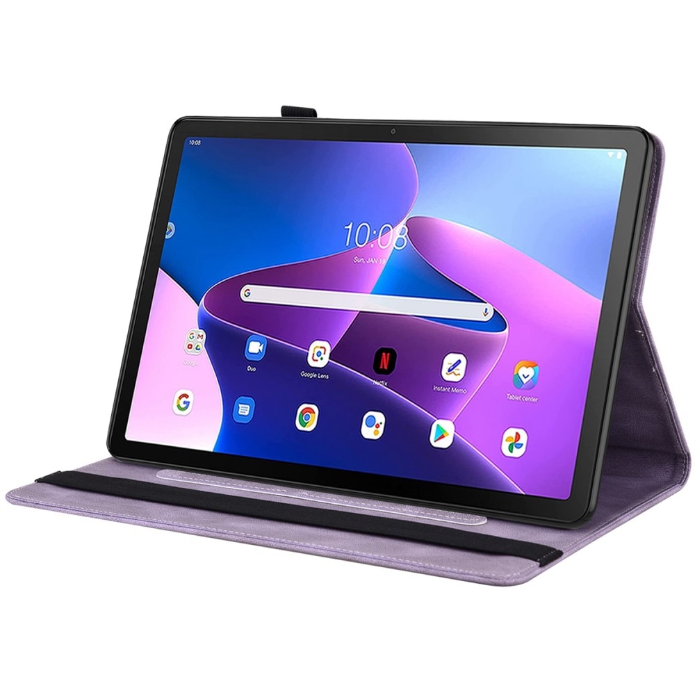 Læderetui Sommerfugle Lenovo Tab M10 (3rd gen) lila