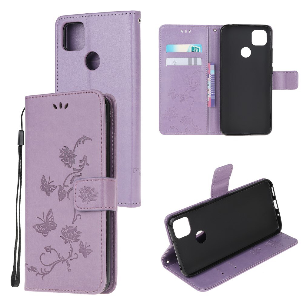 Læderetui Sommerfugle Xiaomi Redmi 9C Lilla