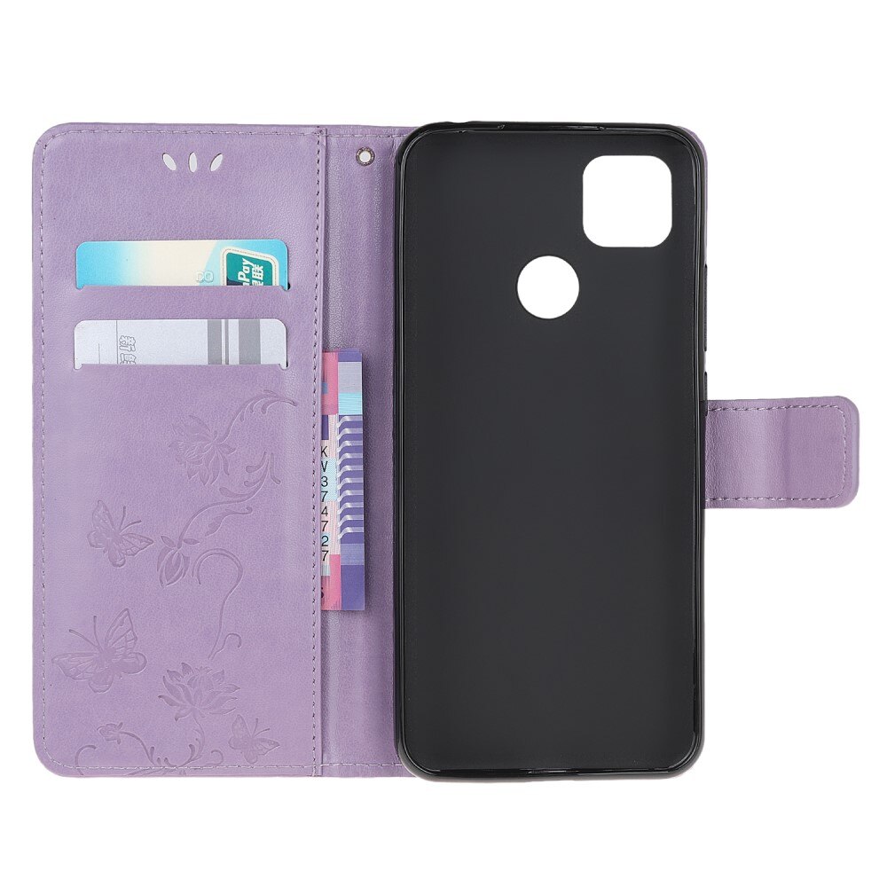 Læderetui Sommerfugle Xiaomi Redmi 9C Lilla