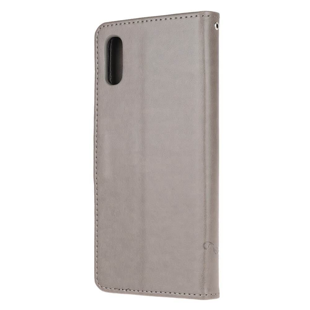 Læderetui Sommerfugle Xiaomi Redmi 9AT Grå