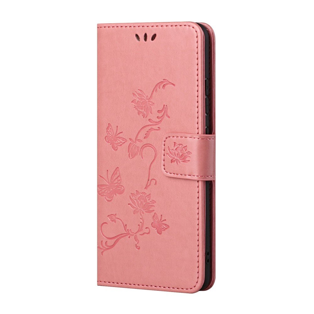 Læderetui Sommerfugle Xiaomi 11T/11T Pro Lyserød