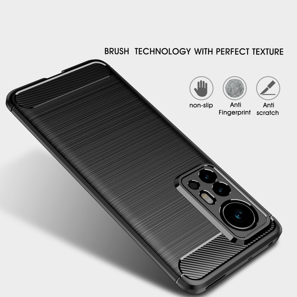 Xiaomi 12 Pro Cover TPU Brushed Sort
