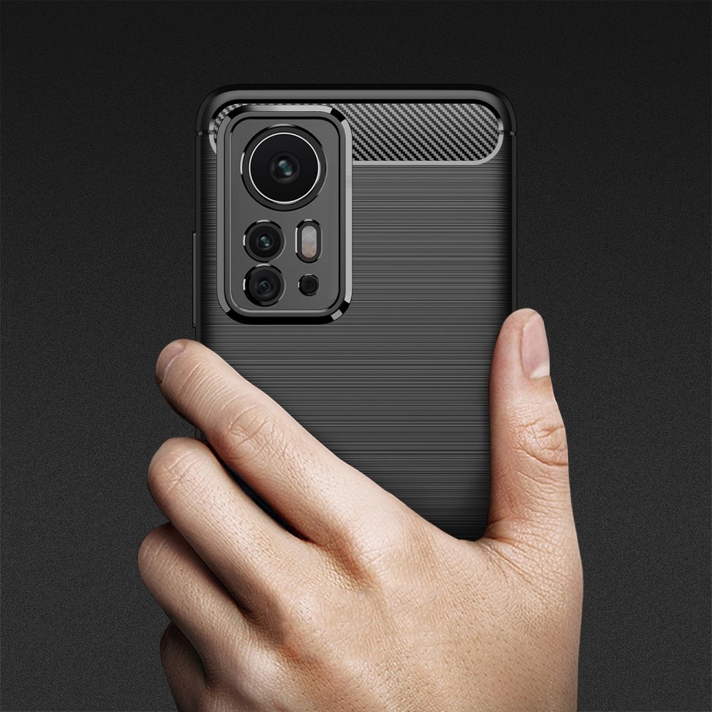 Xiaomi 12 Pro Cover TPU Brushed Sort