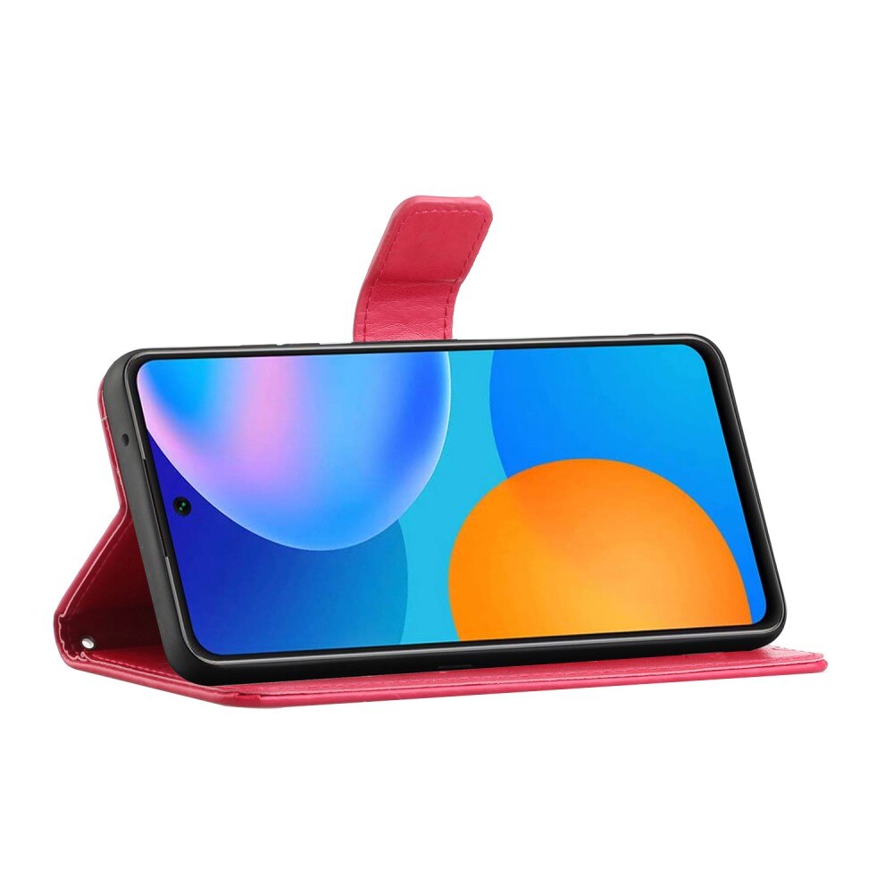 Læderetui Sommerfugle Xiaomi Redmi Note 11 Rød