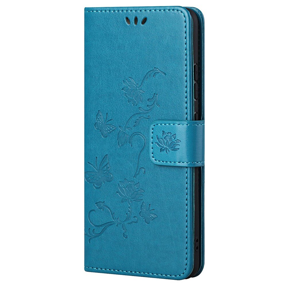 Læderetui Sommerfugle Xiaomi Redmi Note 11 Pro Blå