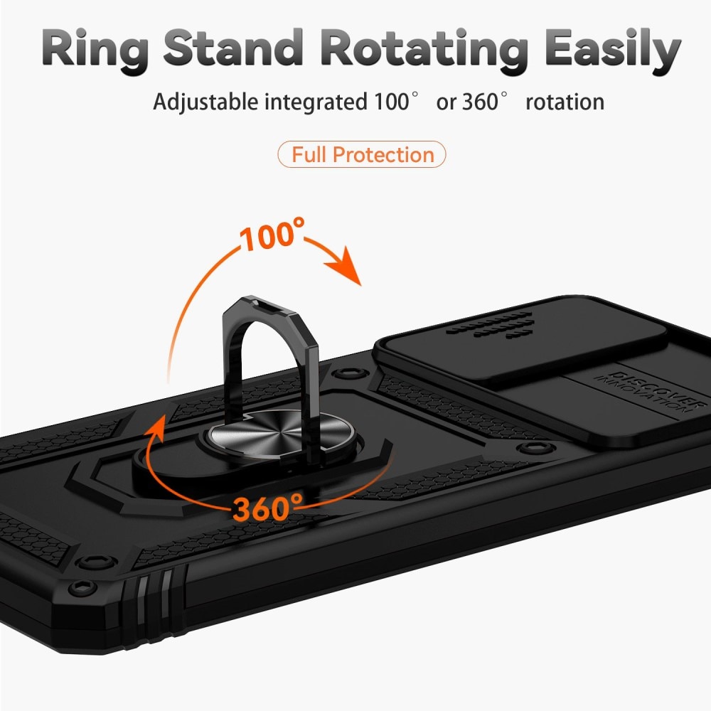 Hybridcover Ring+Camera Protection Xiaomi Redmi Note 11 Pro svart
