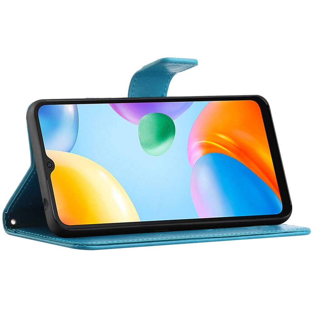 Læderetui Sommerfugle Xiaomi Redmi 10C Blå