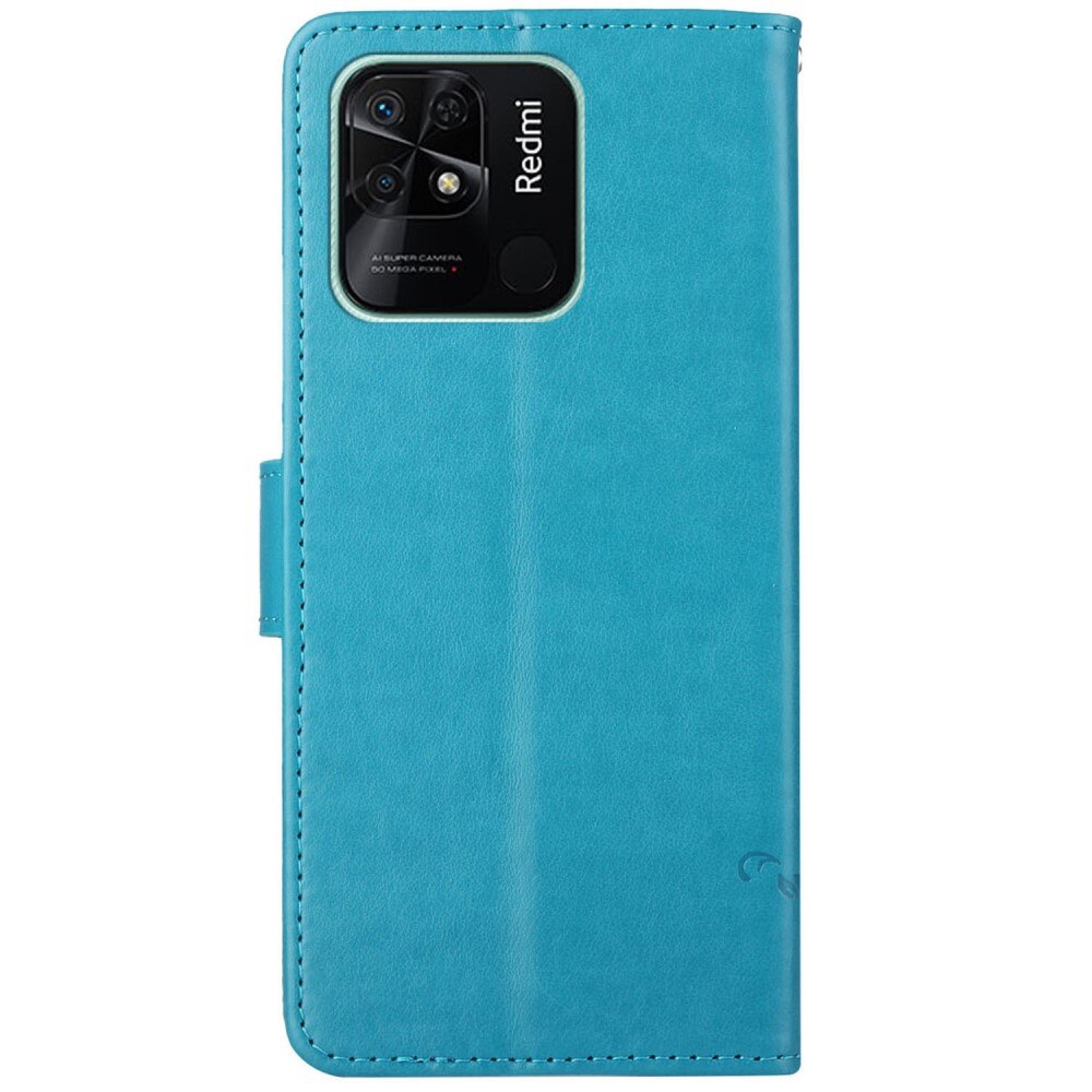 Læderetui Sommerfugle Xiaomi Redmi 10C Blå